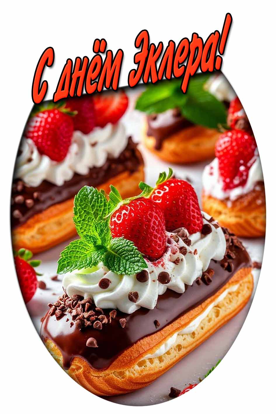 С днём эклера! - сочная открытка