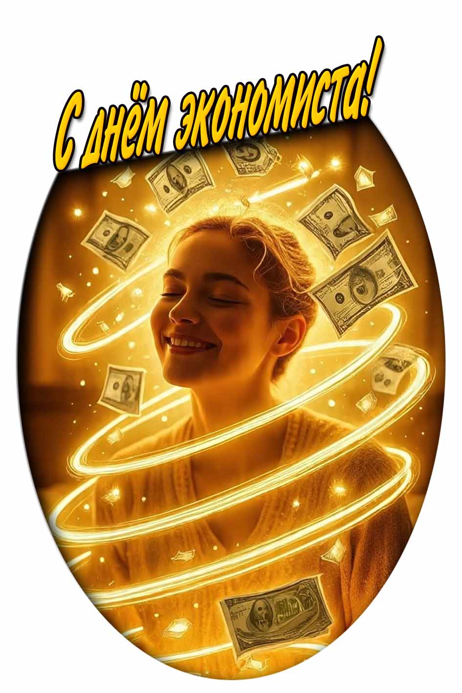 С днём экономиста! - открытка для женщины