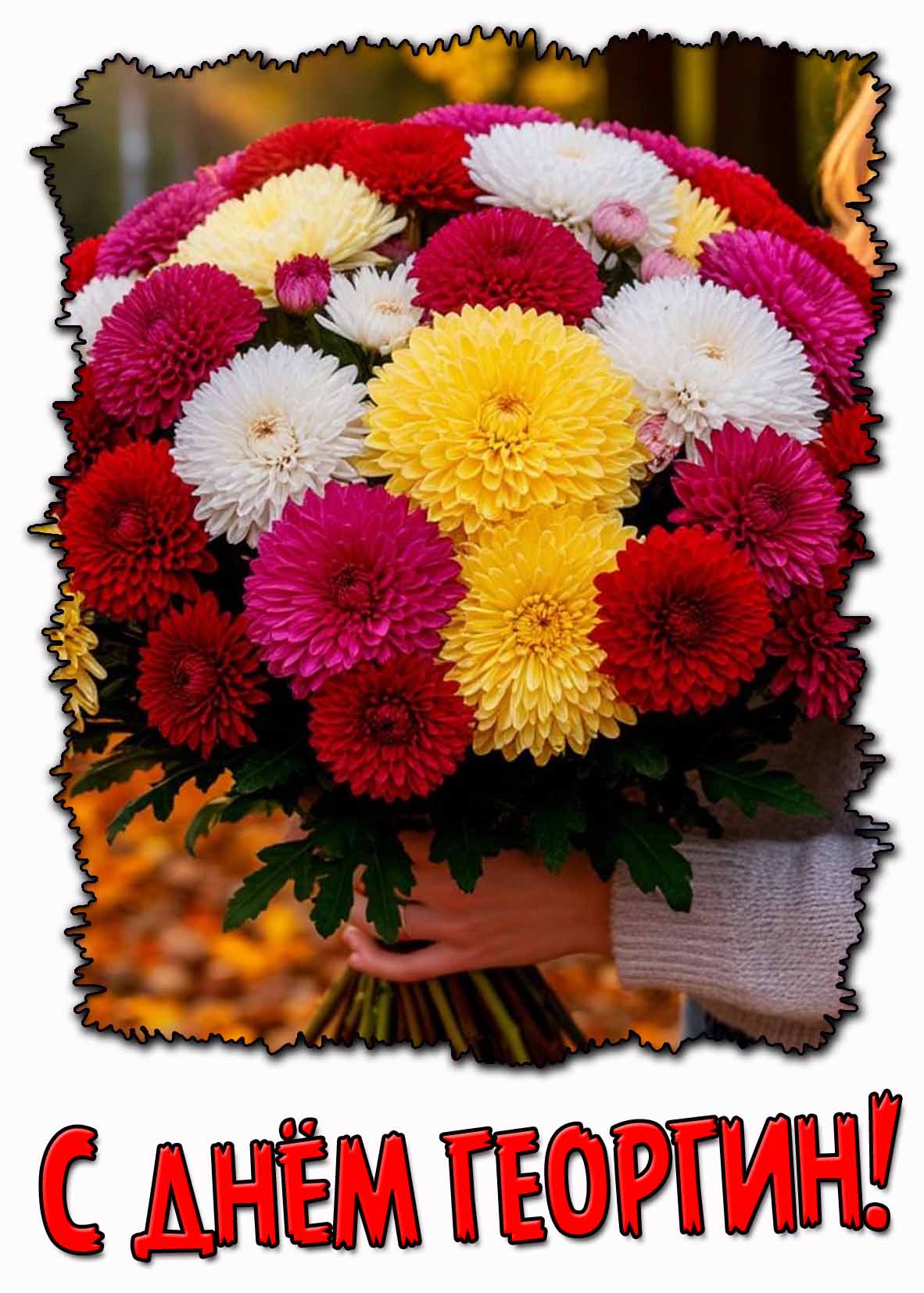 Картинка с днём георгин