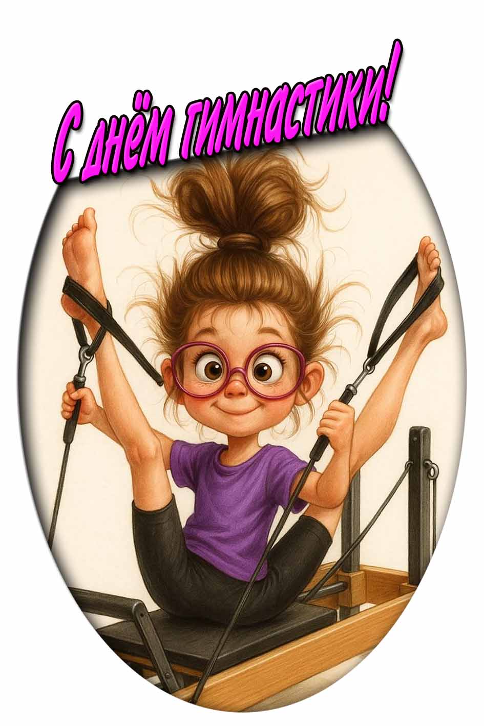 С днём гимнастики! - смешная открытка