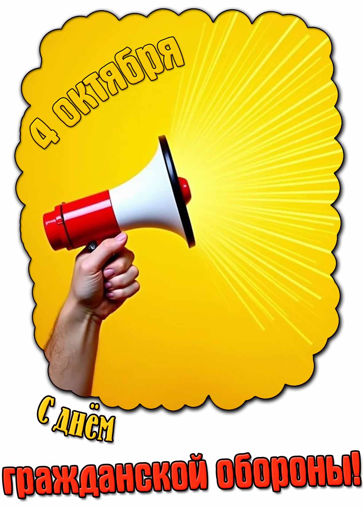 Картинка с днём гражданской обороны - 4 октября