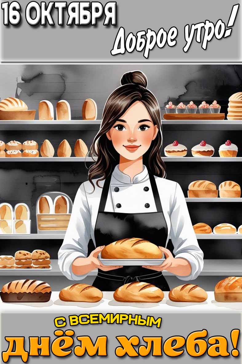 Картинка "16 октября доброе утро! С Всемирным днём хлеба!"