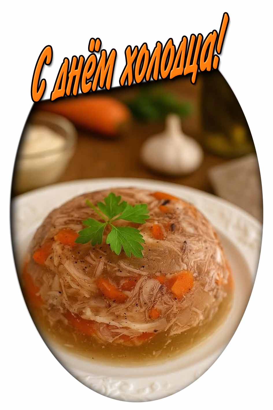 С днём холодца! - открытка