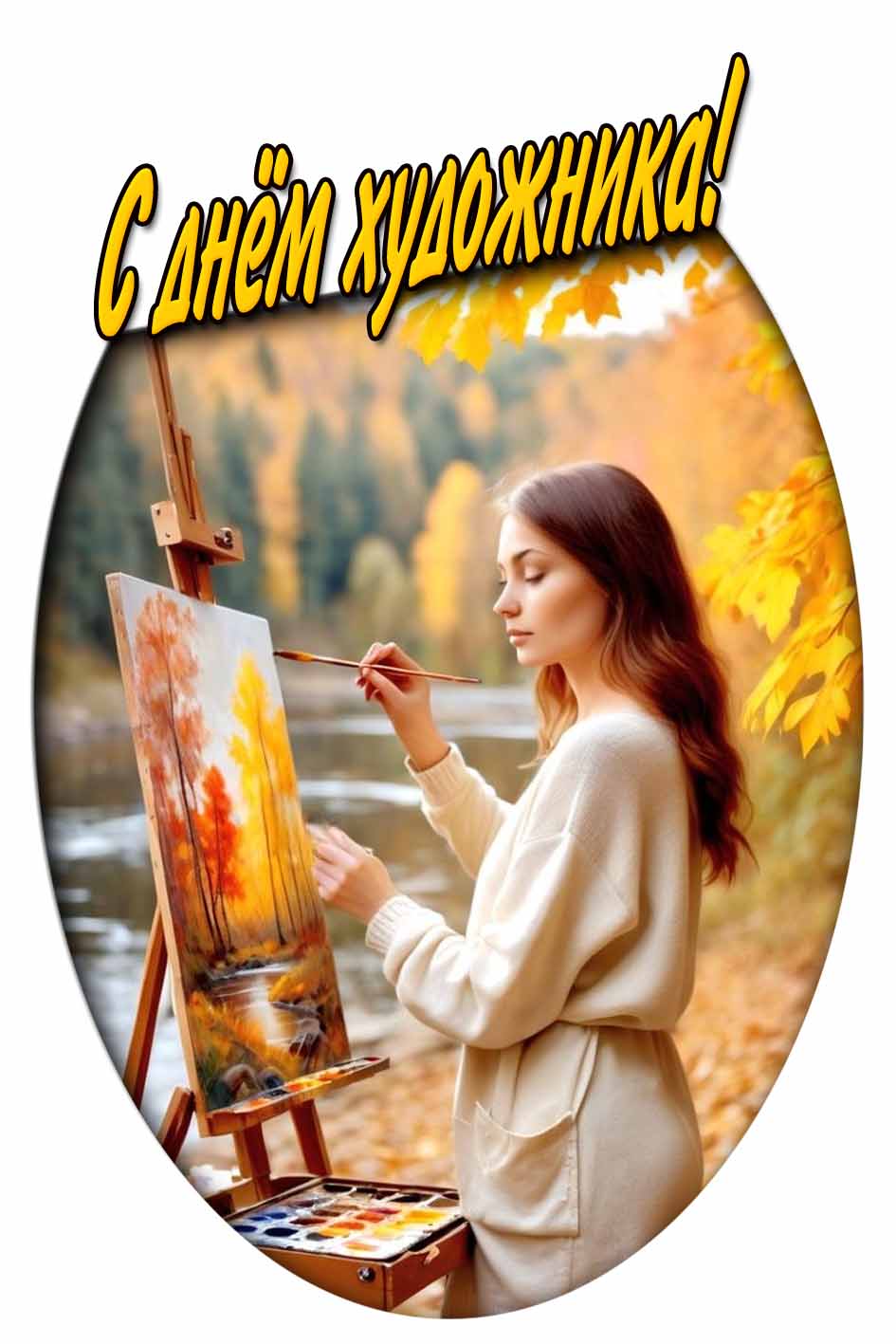 С днём художника! - осенняя картинка для девушки