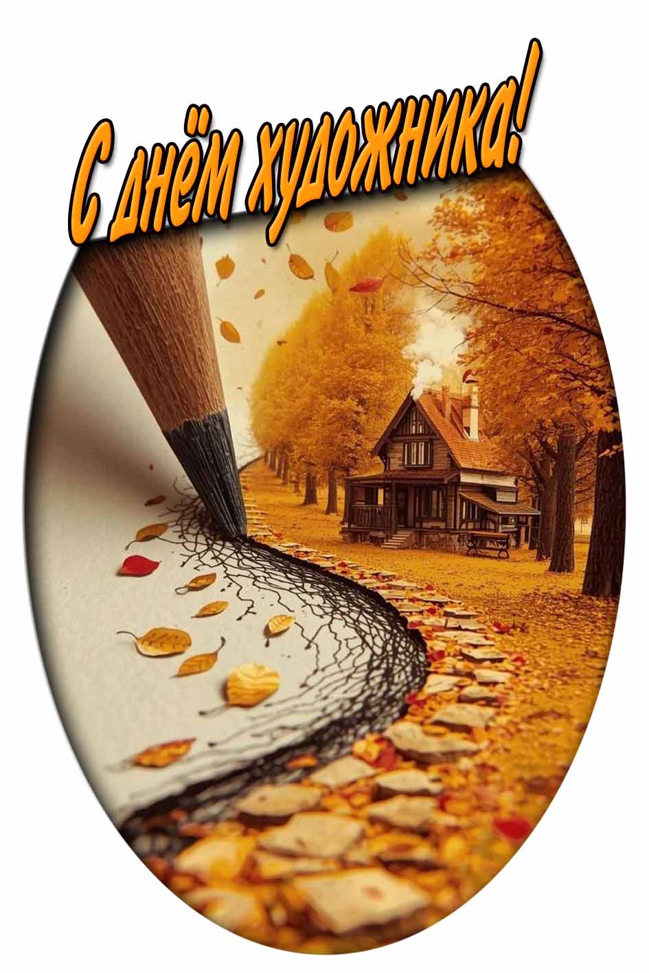 С днём художника! - креативная открытка