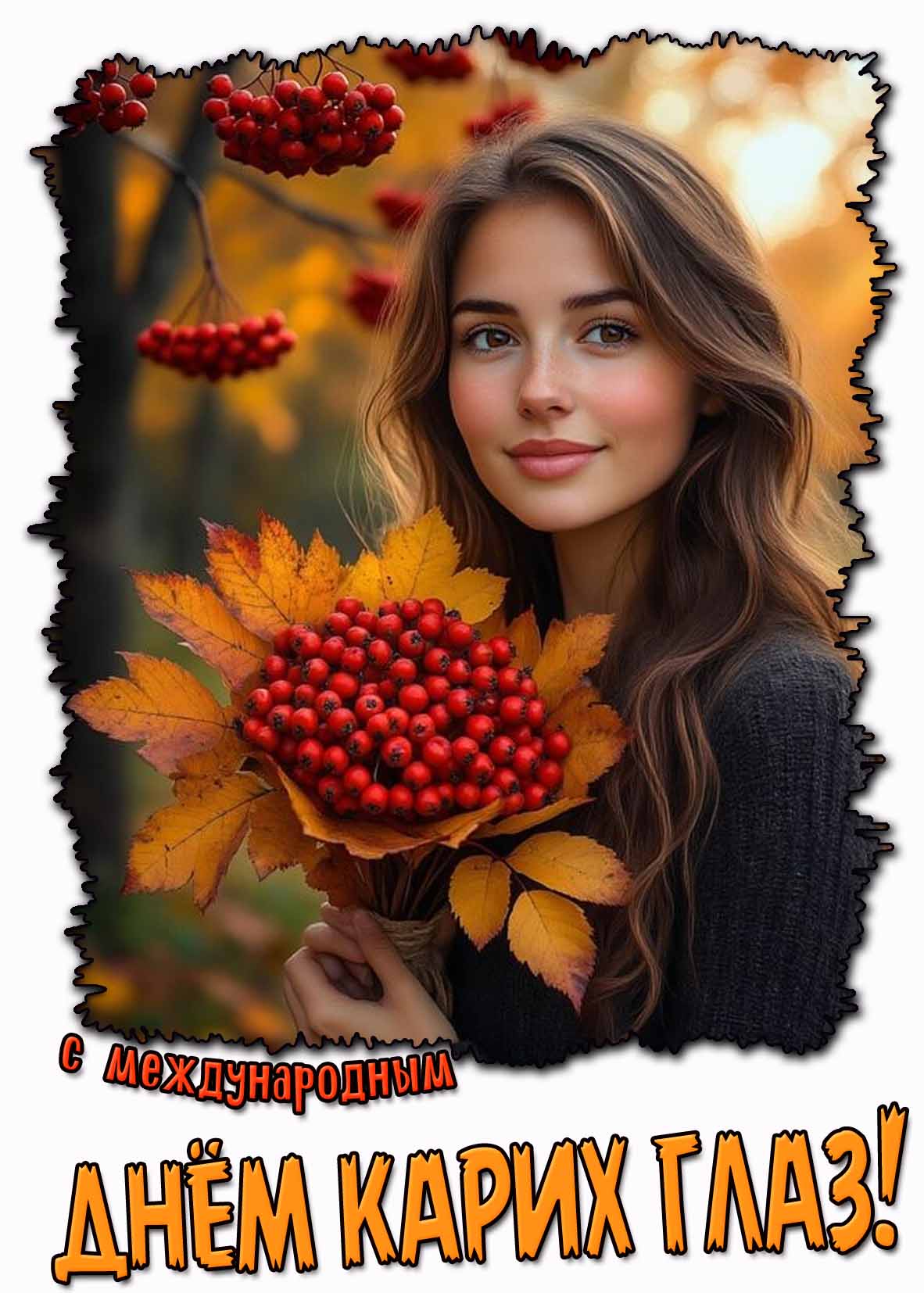 Открытка с Международным днём карих глаз
