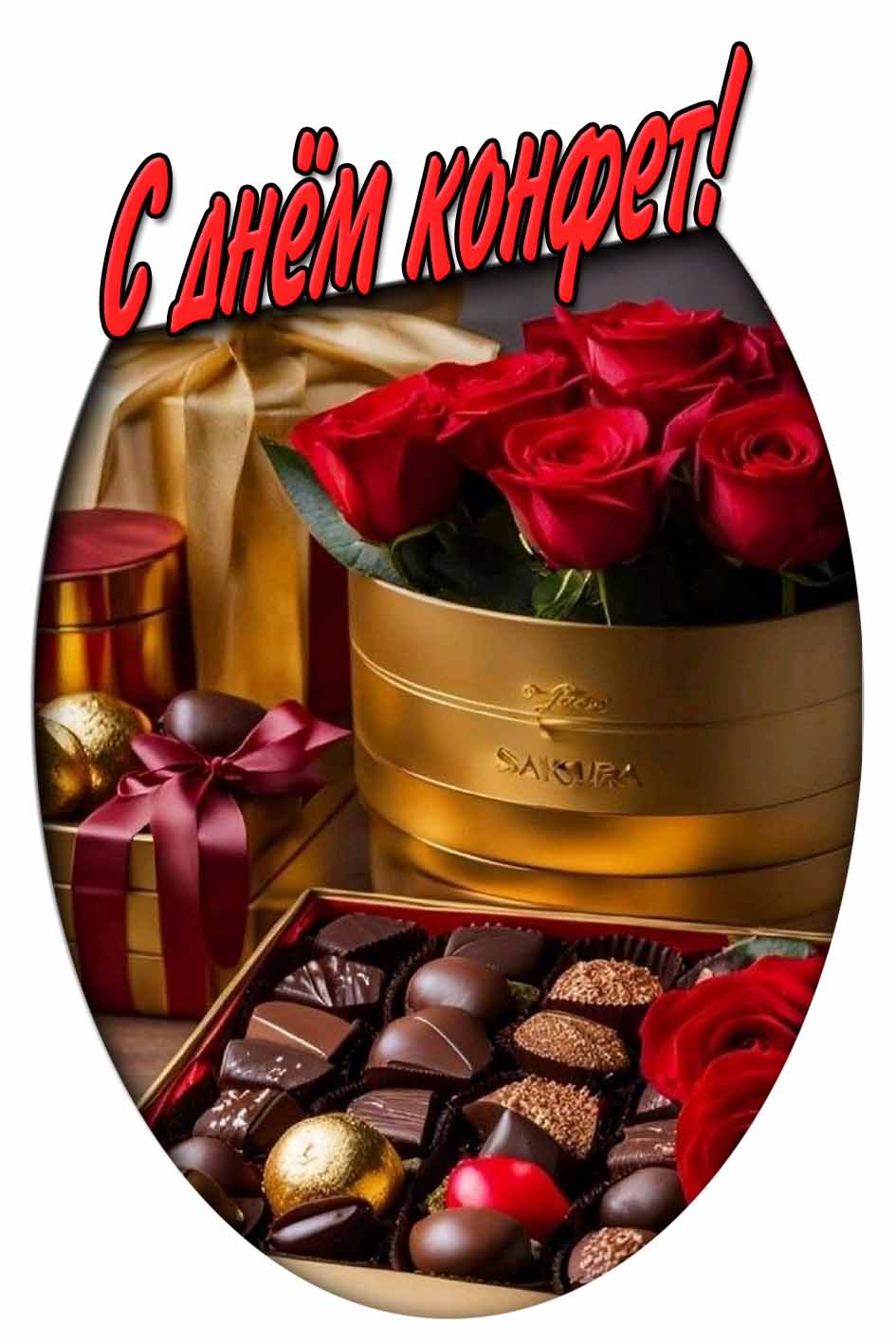 С днём конфет! - открытка на телефон