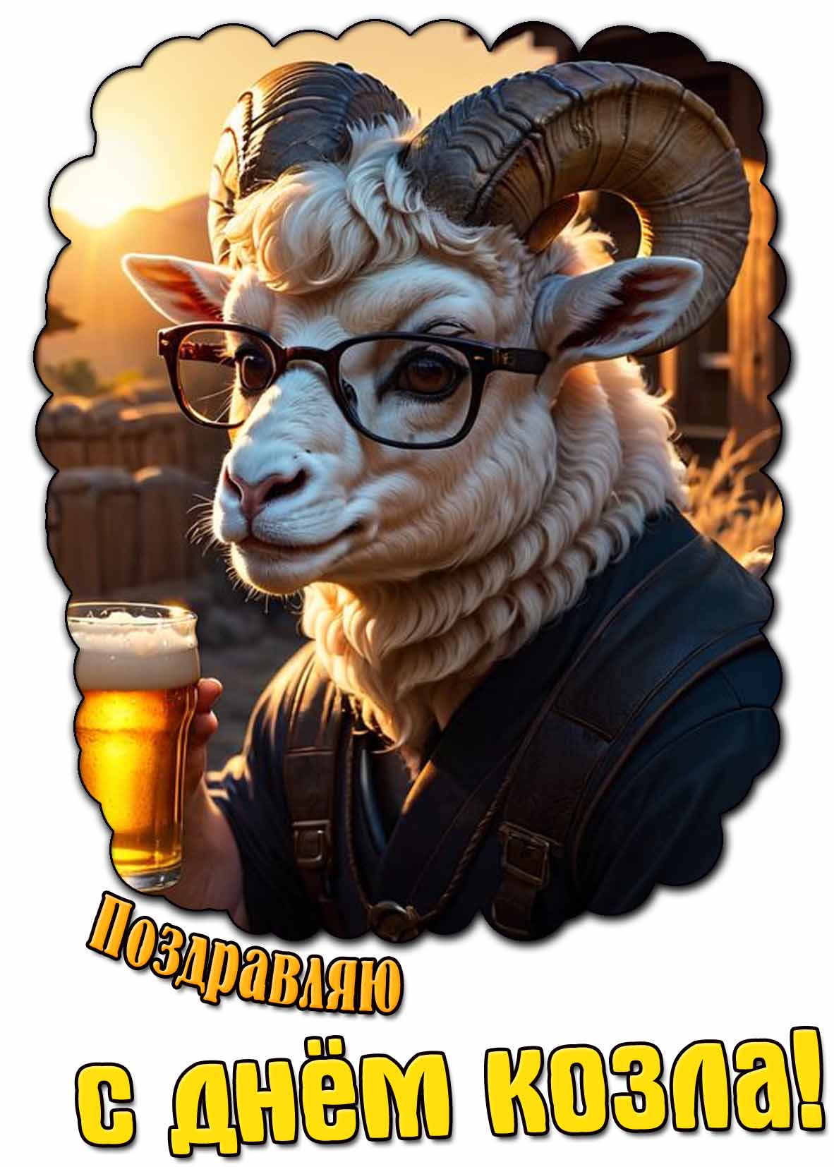 Картинка поздравляю с днём козла