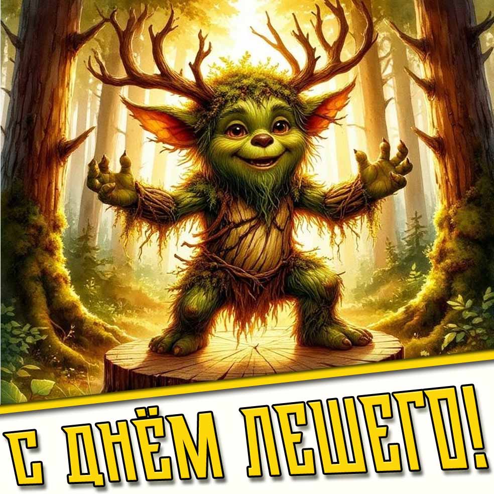 Прикольная картинка с днём лешего
