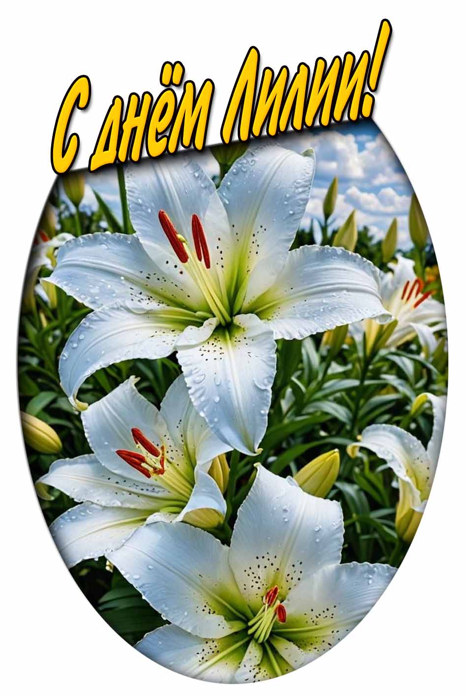 Картинка с днём лилии