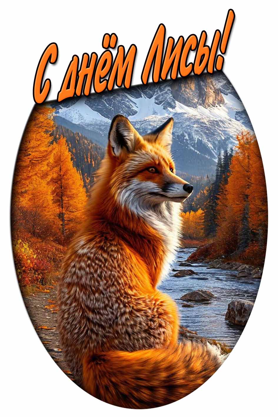Открытка с днём лисы