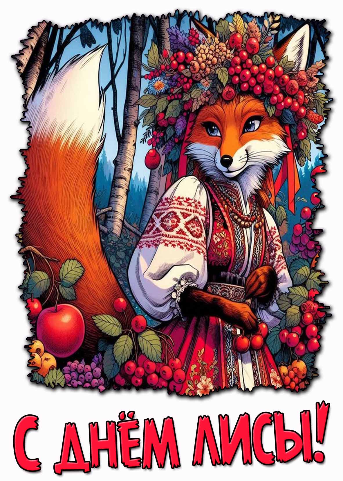 Красивая картинка с днём лисы