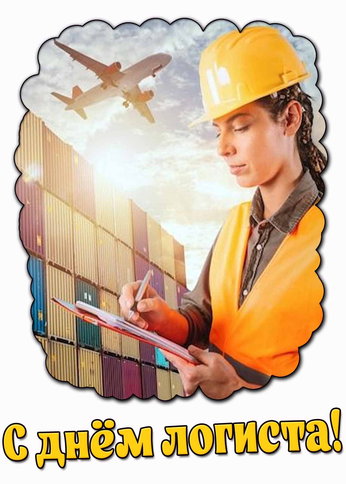 Красивая открытка с днём логиста