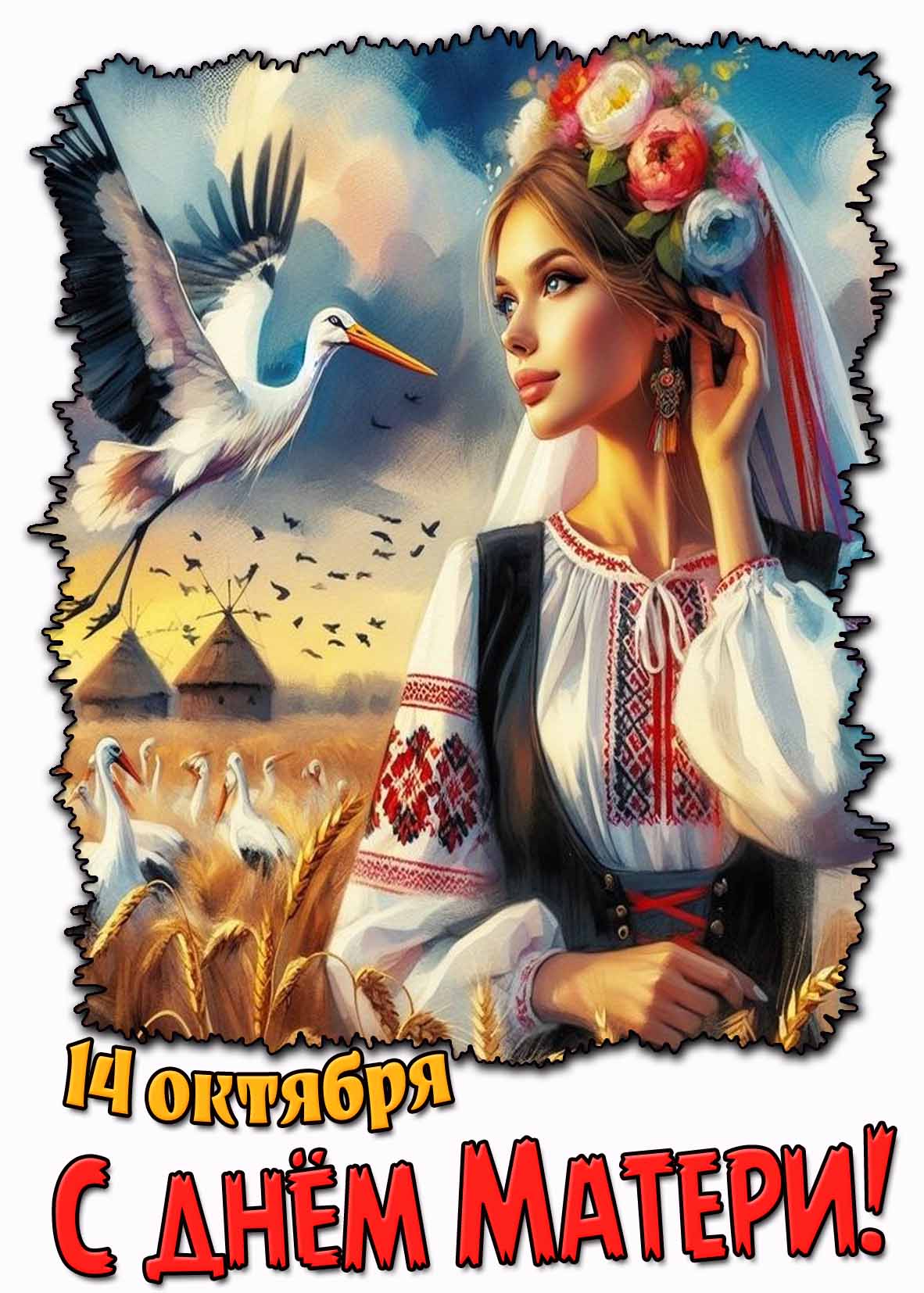 Красивая картинка 14 октября - с днём Матери!