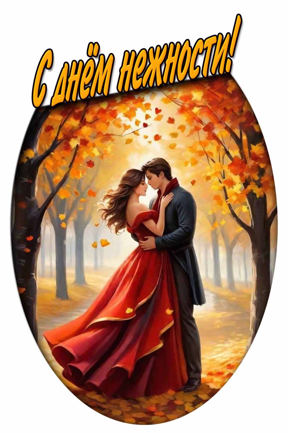 Романтическая осенняя открытка с днём нежности