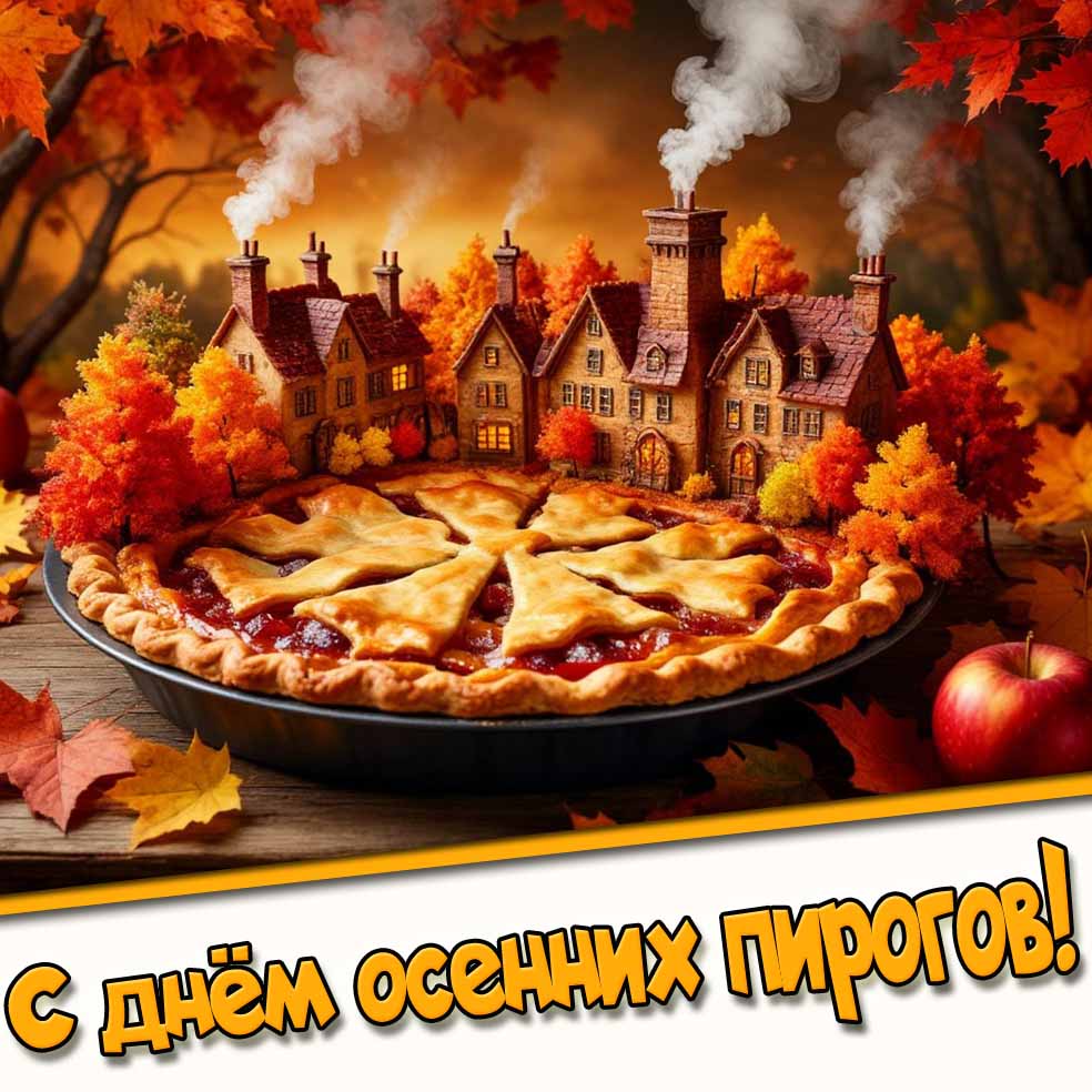 Креативная картинка с днём осенних пирогов