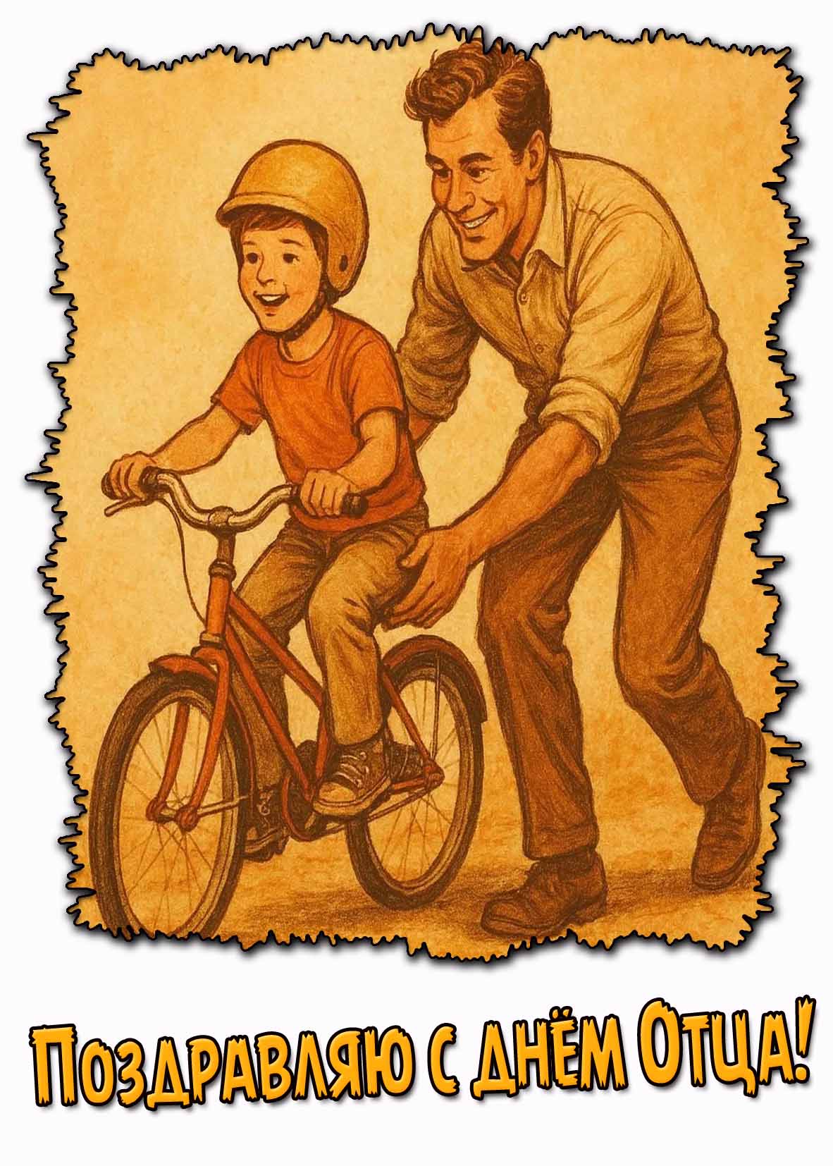 Поздравляю с днём отца! - открытка от сына