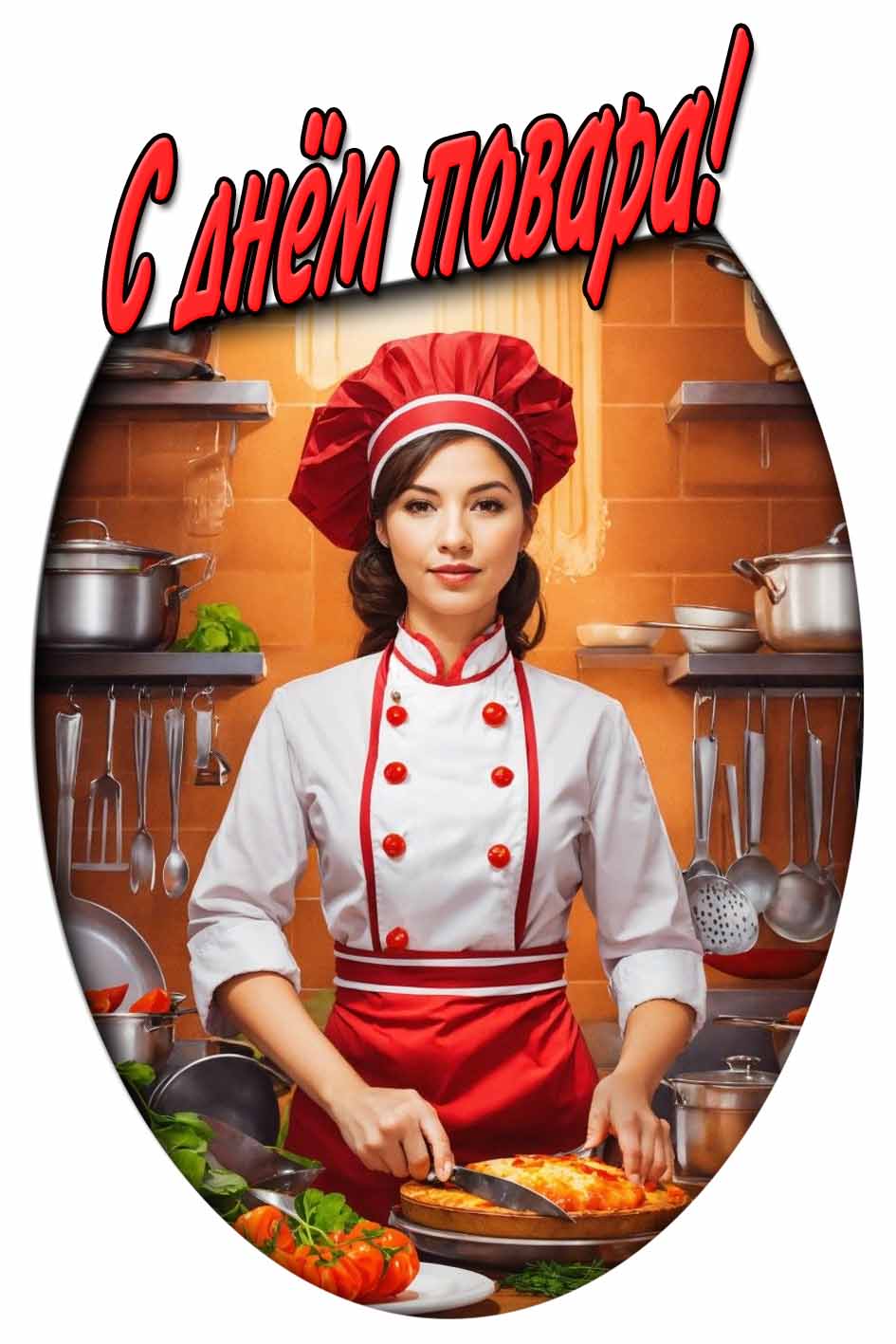 С днём повара! - картинка с девушкой