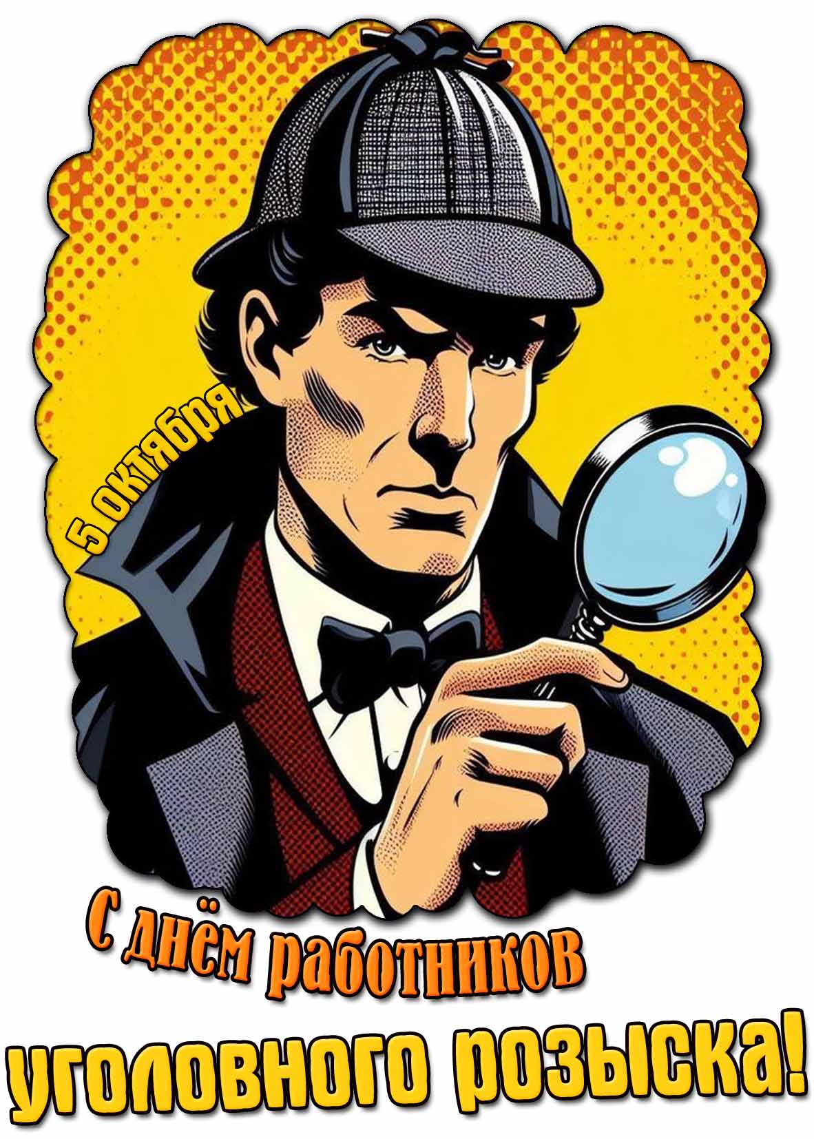 Прикольная картинка с днём работников уголовного розыска - 5 октября