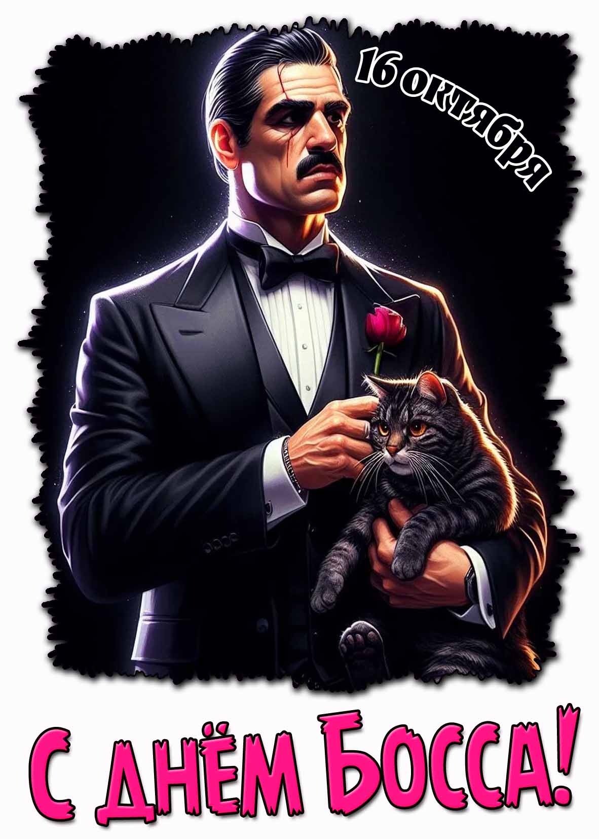 Крутая открытка с днём Босса - 16 октября