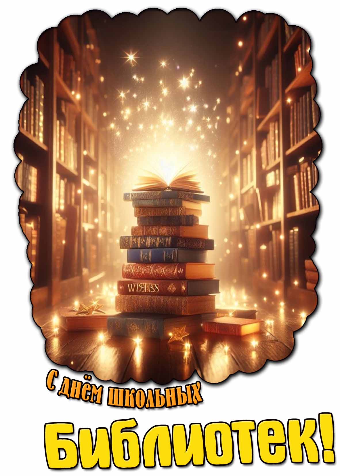 Картинка с днём школьных библиотек