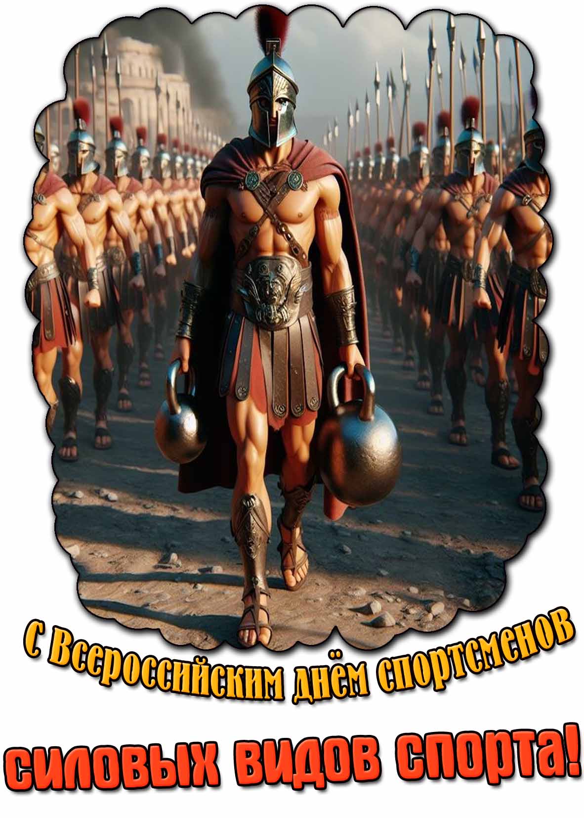 Открытка с Всероссийским днём спортсменов силовых видов спорта