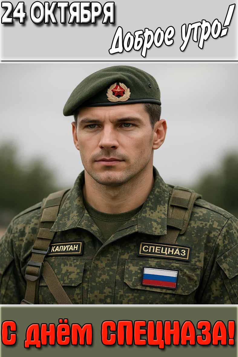 Картинка "24 октября доброе утро! С днём спецназа!"