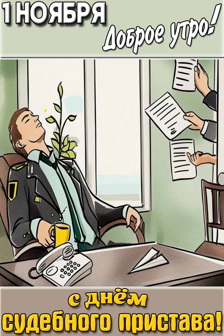 Картинка "1 ноября доброе утро! С днём судебного пристава!"
