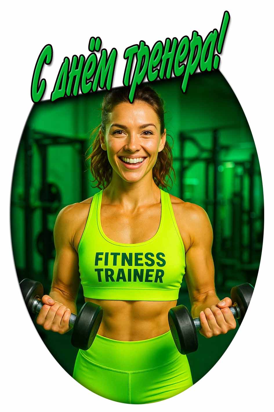 С днём тренера! - картинка с фитнес девушкой