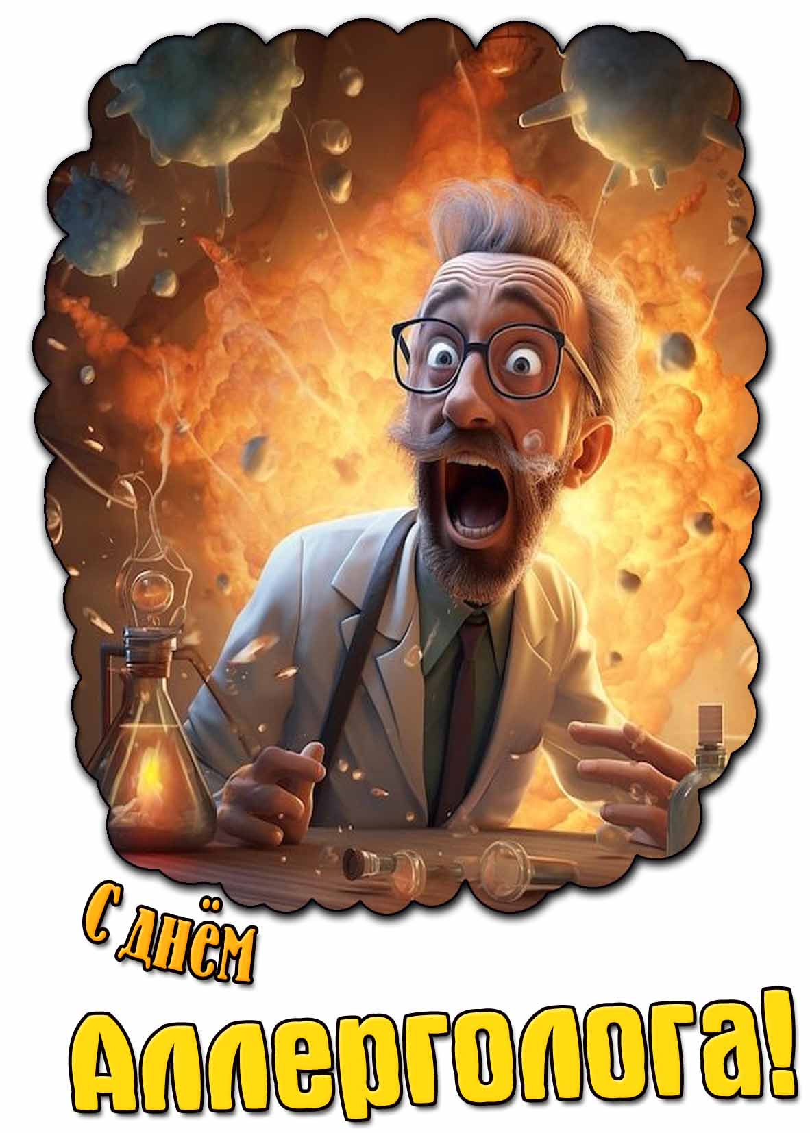 Смешная картинка с днём аллерголога