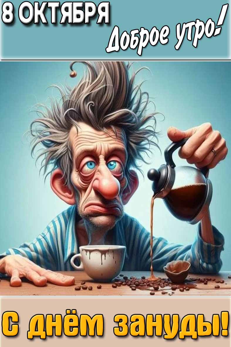 Картинка "8 октября доброе утро! С днём зануды!"