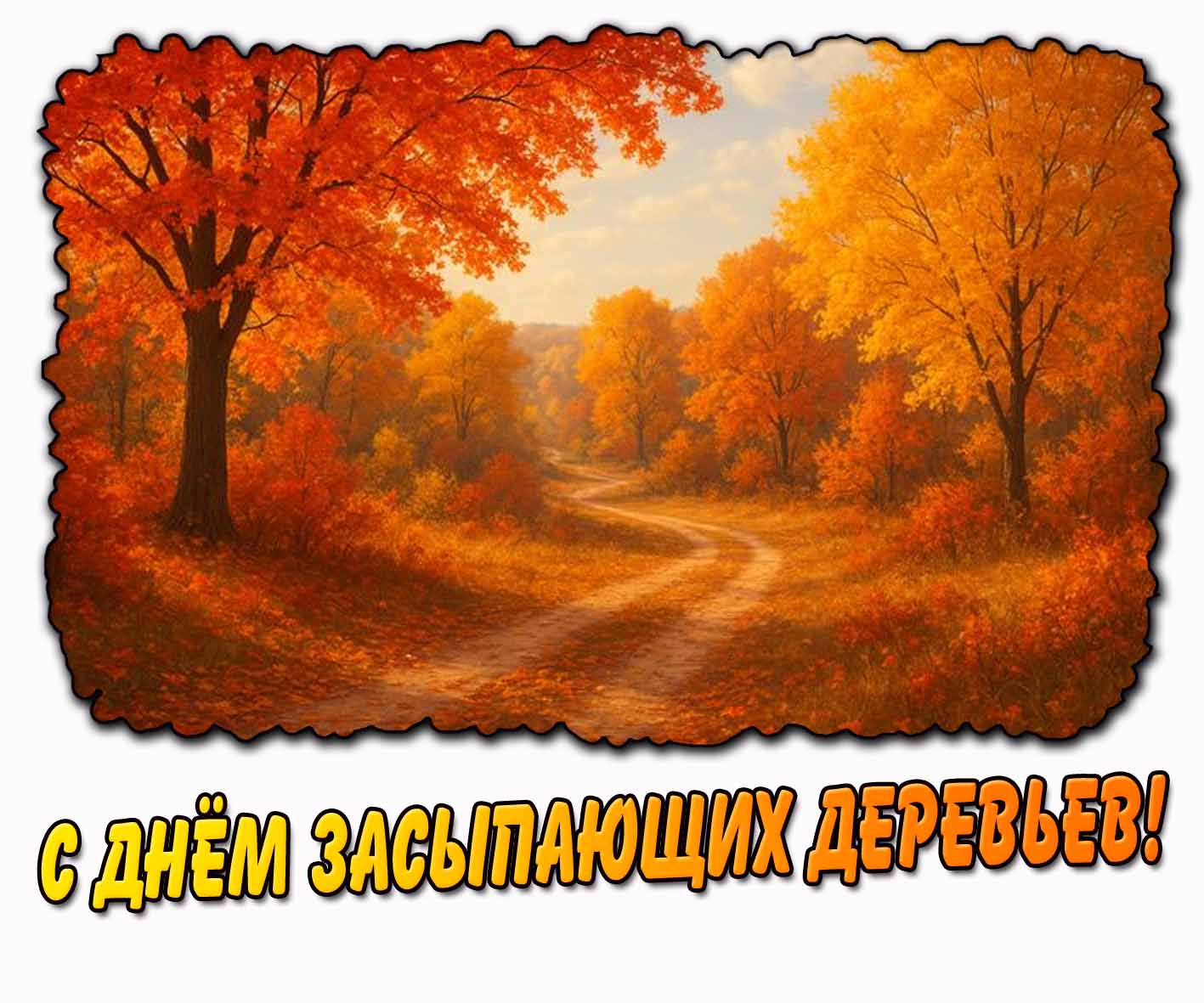 С днём засыпающих деревьев! - красивая картинка