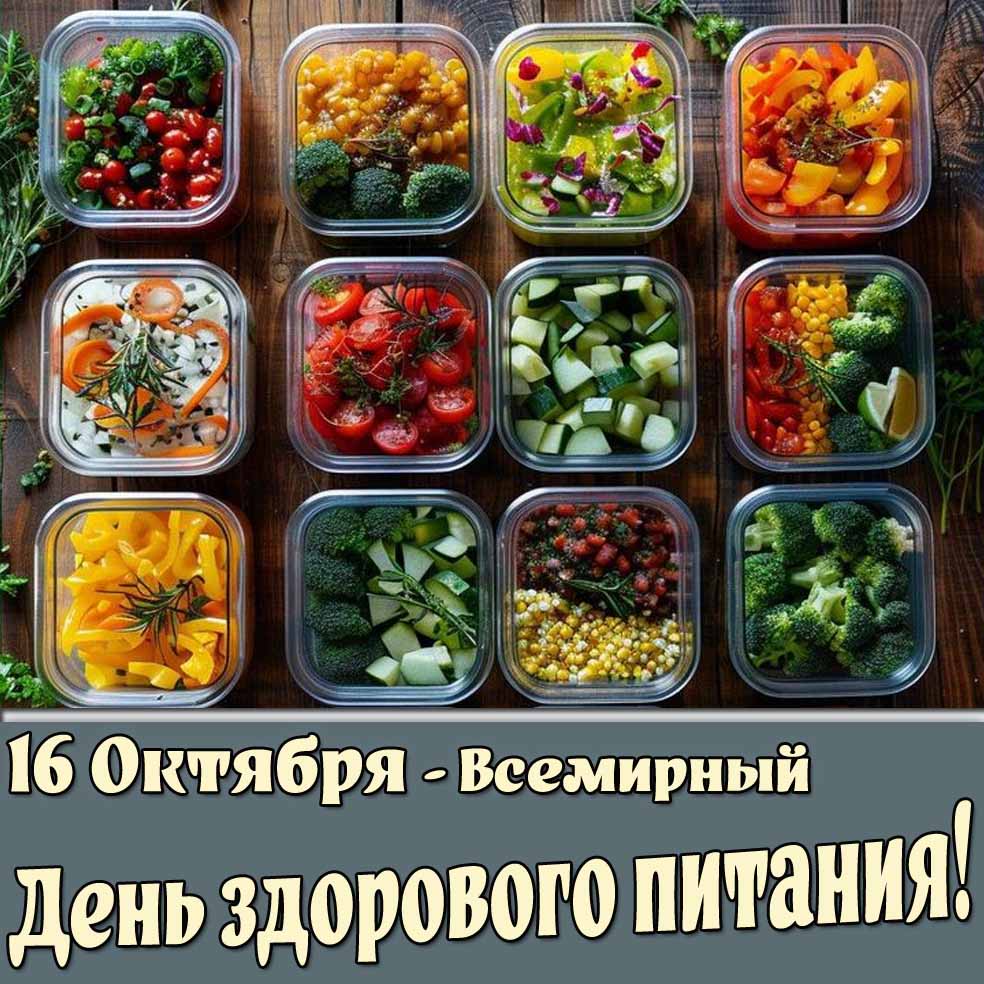 Открытка 16 октября - Всемирный день здорового питания