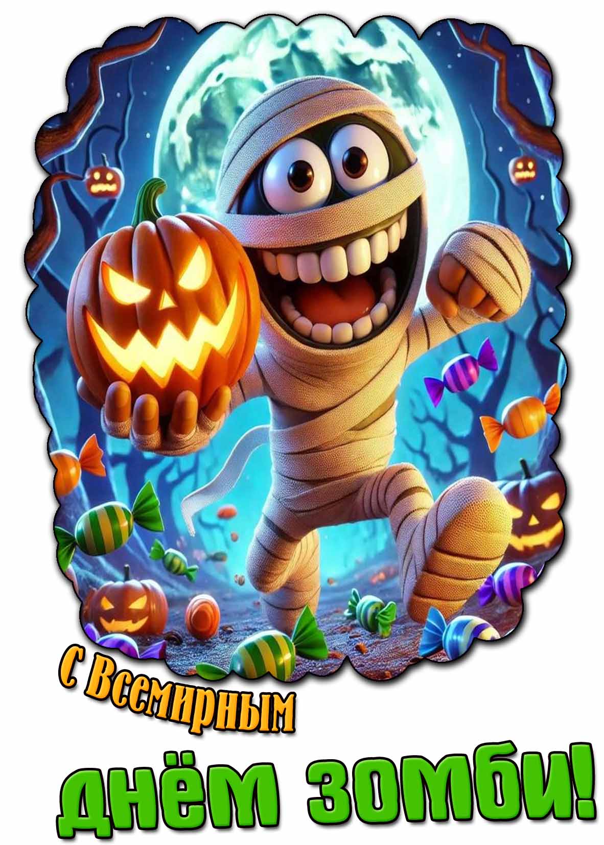 Прикольная картинка с Всемирным днём зомби