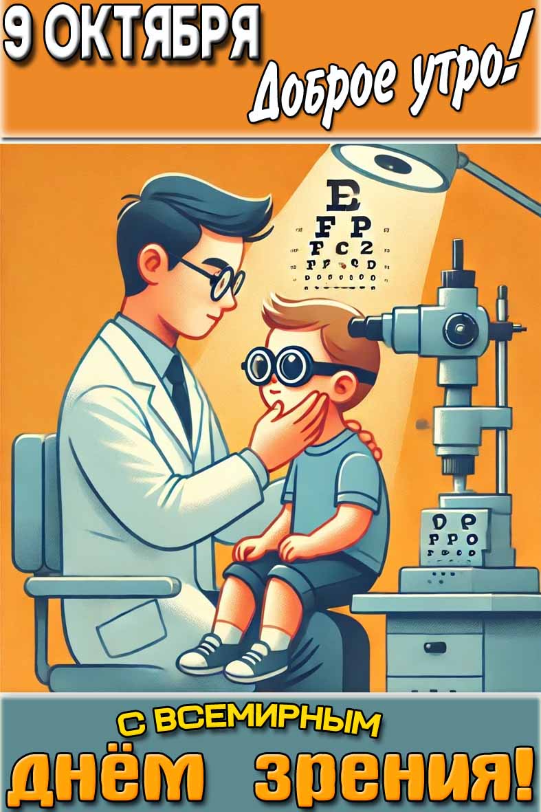 Картинка "9 октября доброе утро! С Всемирным днём зрения!"