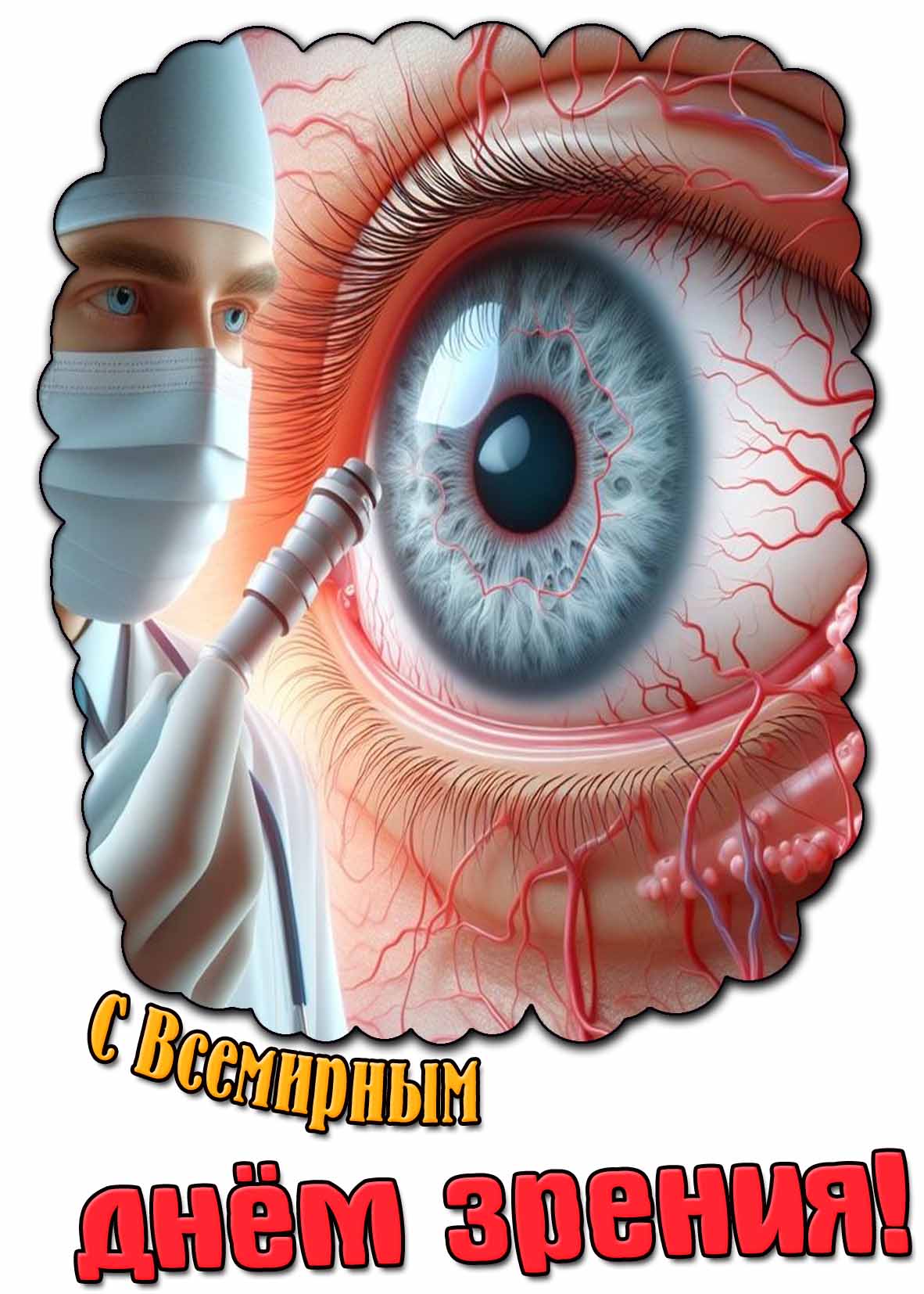 Красивая открытка с Всемирным днём зрения