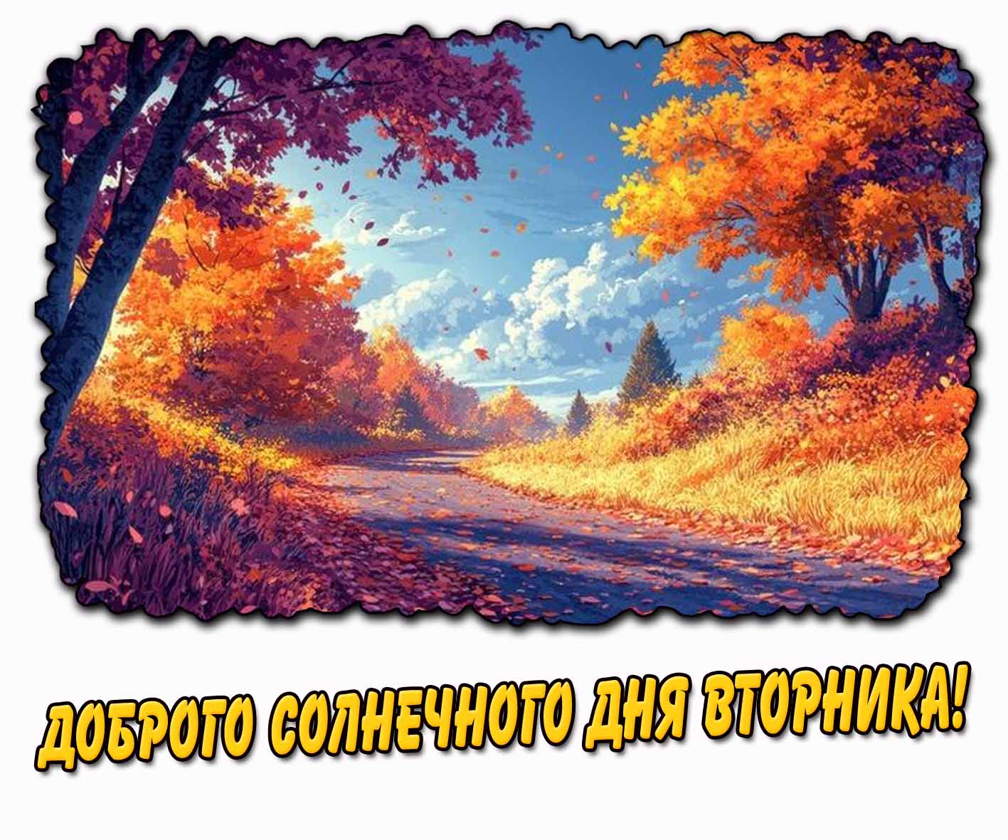 Доброго солнечного дня вторника! - осенняя картинка