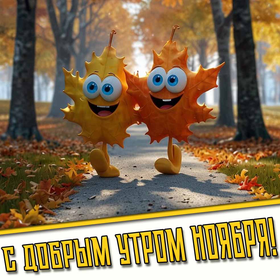 Прикольная картинка с добрым утром ноября
