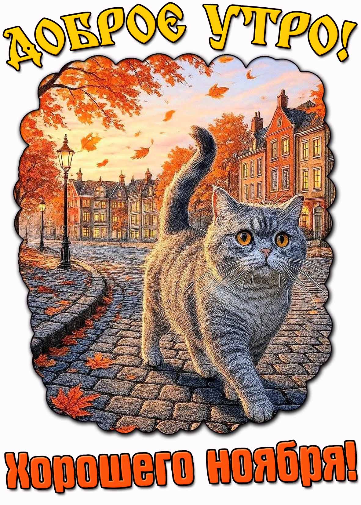 Картинка "Доброе утро! Хорошего ноября!"