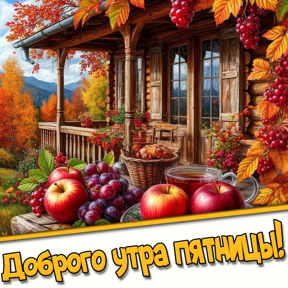 Доброго утра пятницы! - осенняя открытка