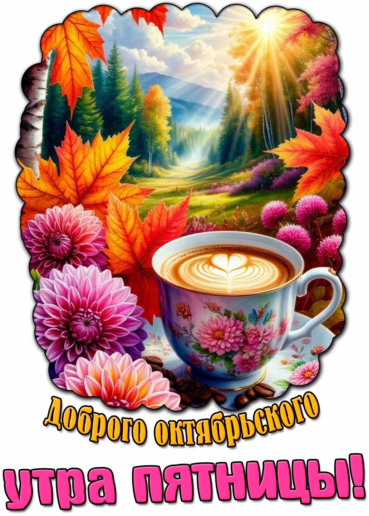 Картинка доброго октябрьского утра пятницы