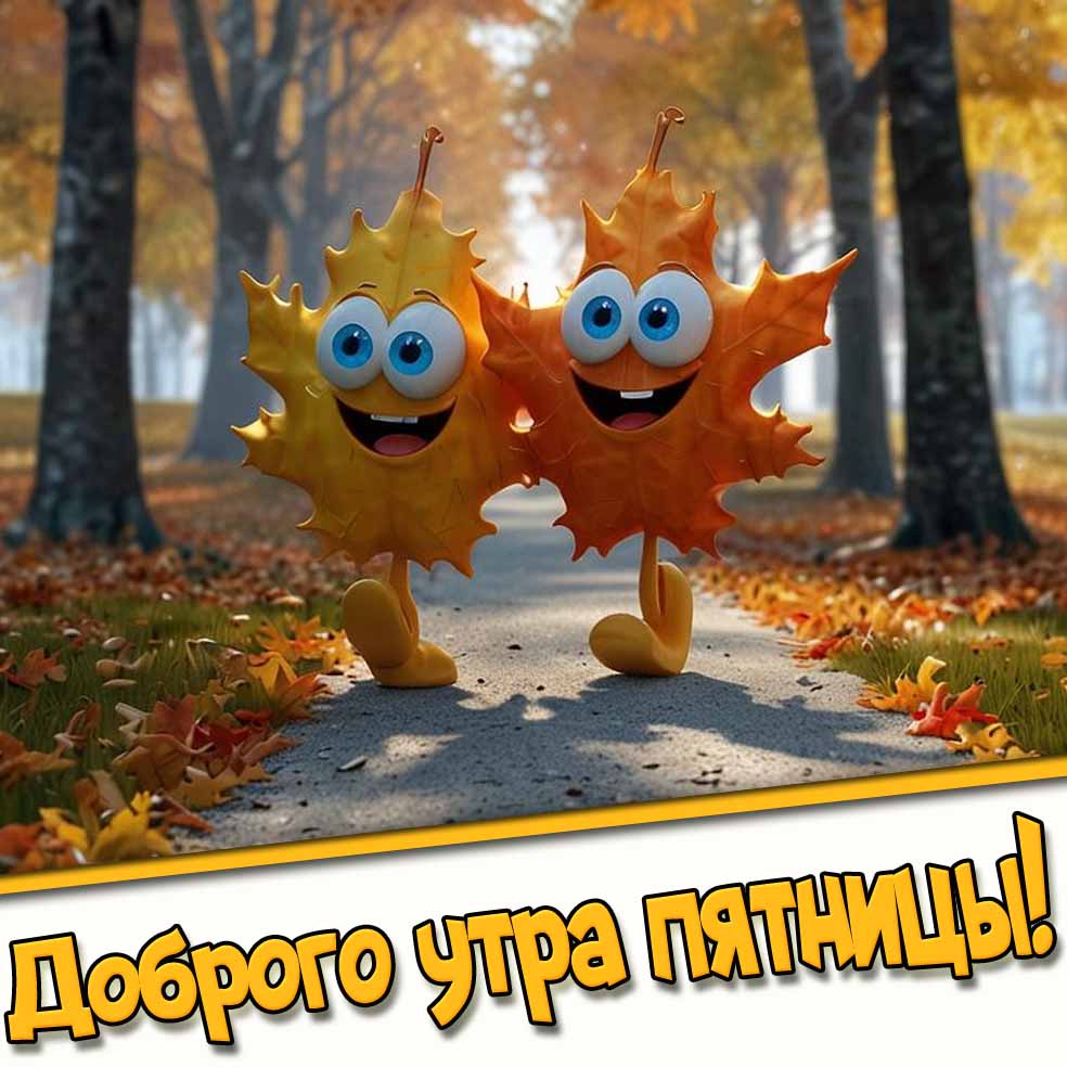Доброго утра пятницы! - прикольная осенняя картинка