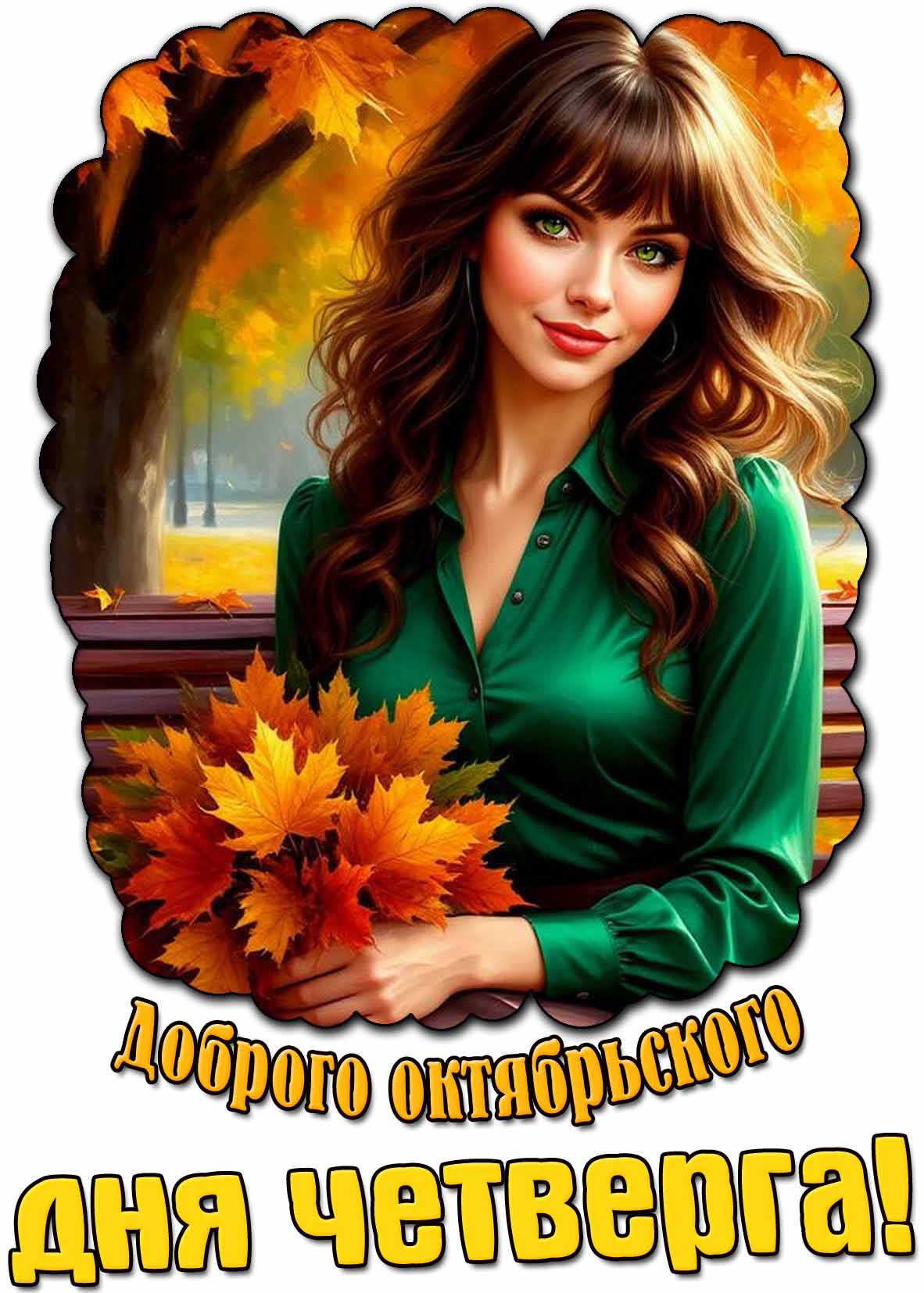 Открытка доброго октябрьского дня четверга