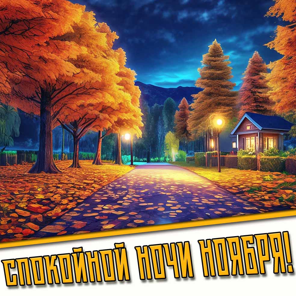 Картинка спокойной ночи ноября