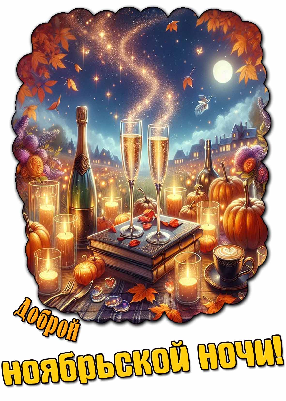 Красивая картинка доброй ноябрьской ночи
