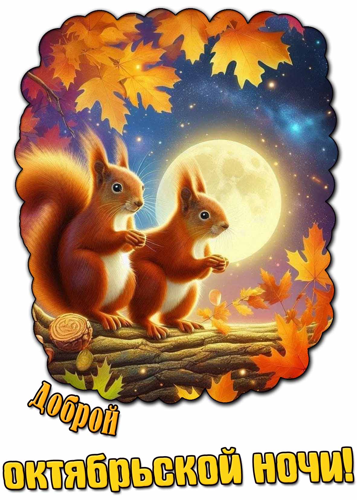 Красивая картинка доброй октябрьской ночи