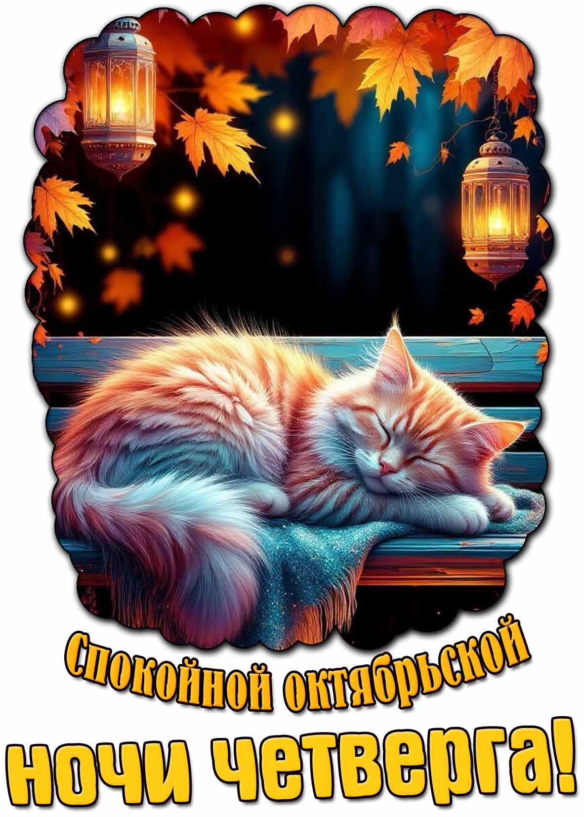 Картинка спокойной октябрьской ночи четверга