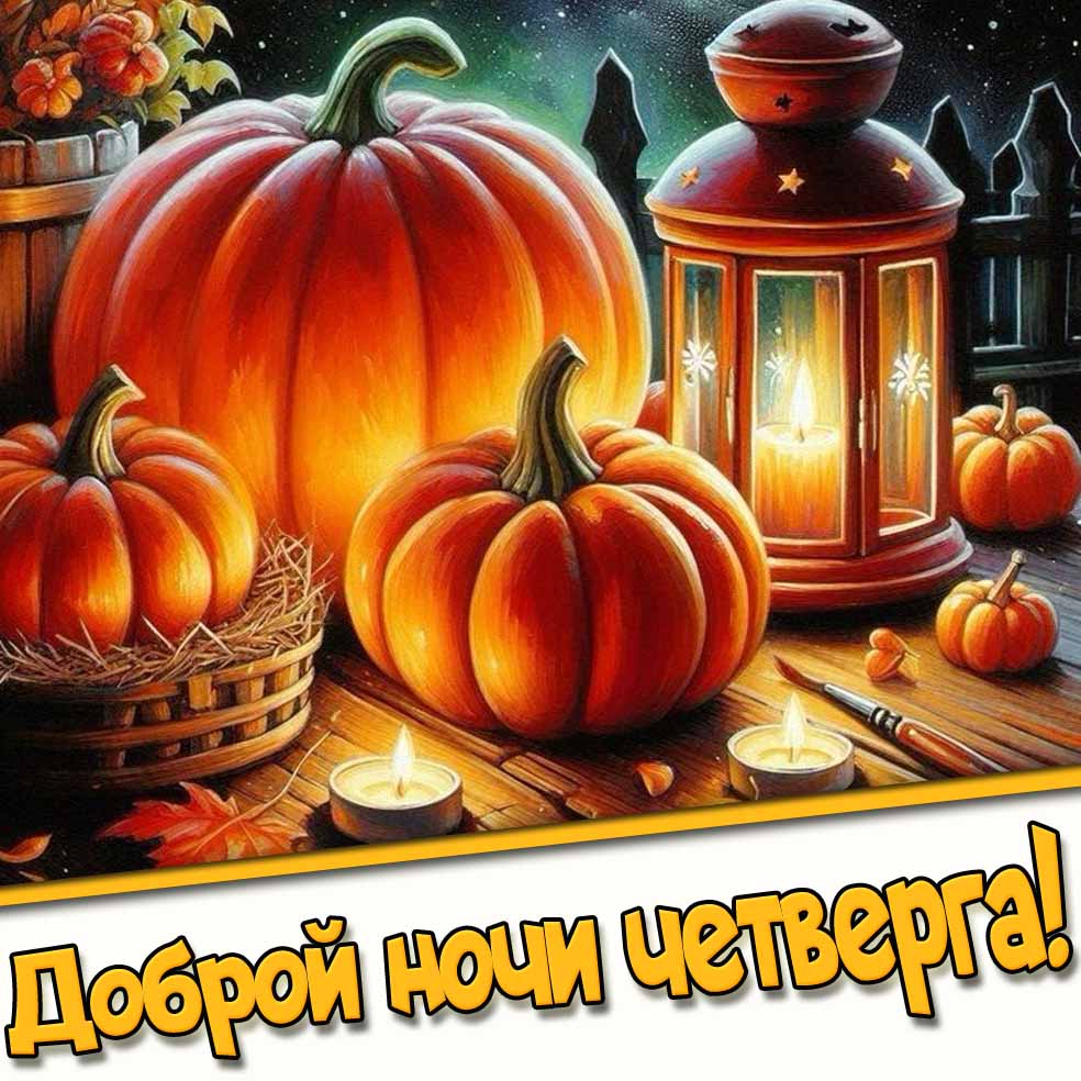 Доброй ночи четверга! - картинка с тыквами