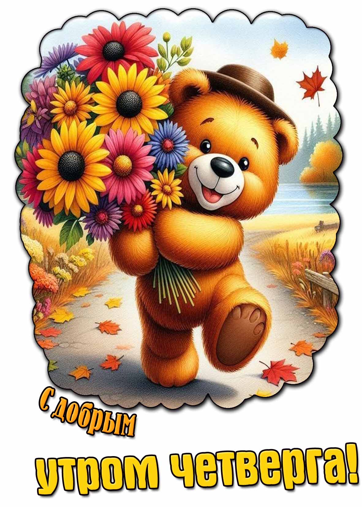 Красивая картинка для поздравления с добрым утром четверга
