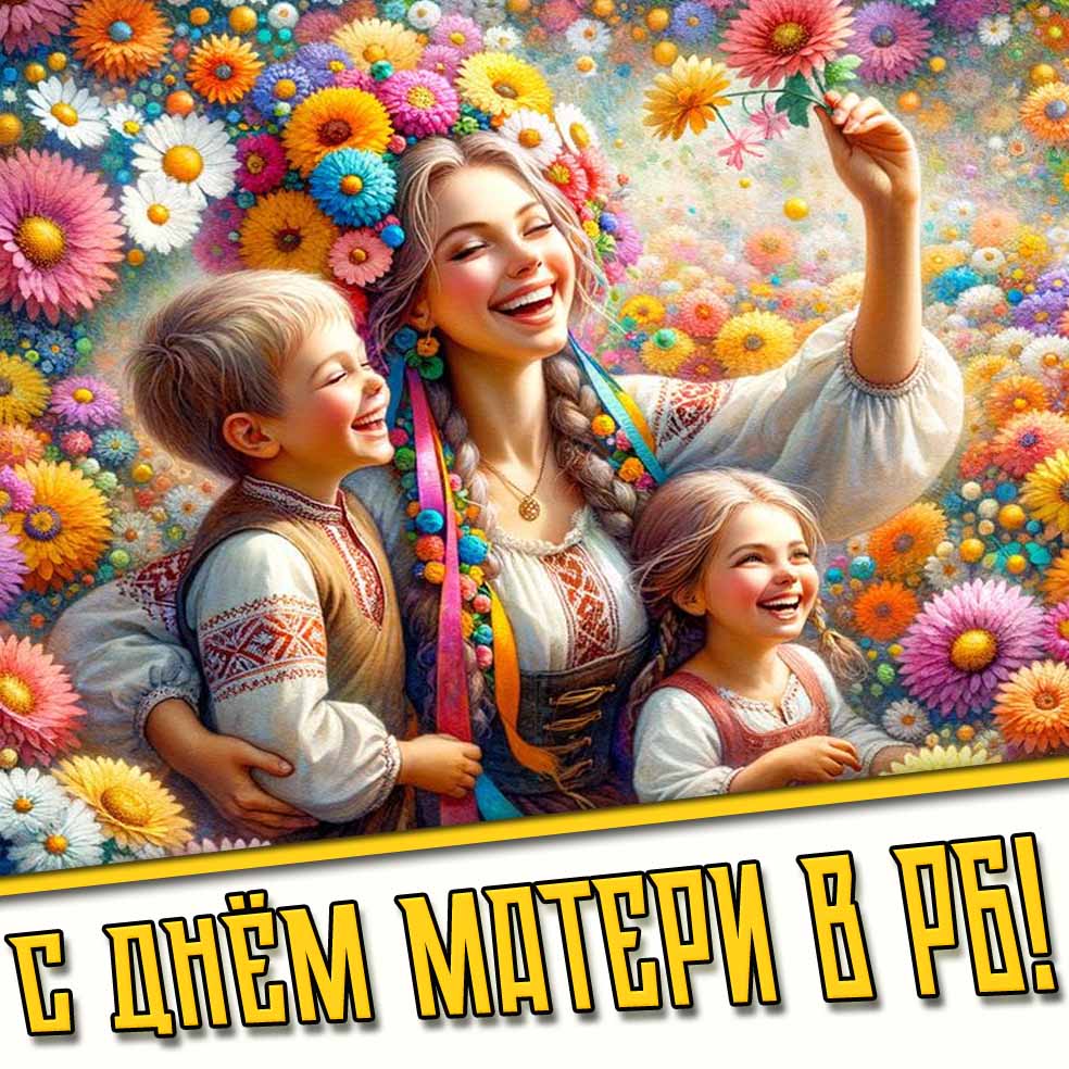 Открытка с днём Матери в РБ